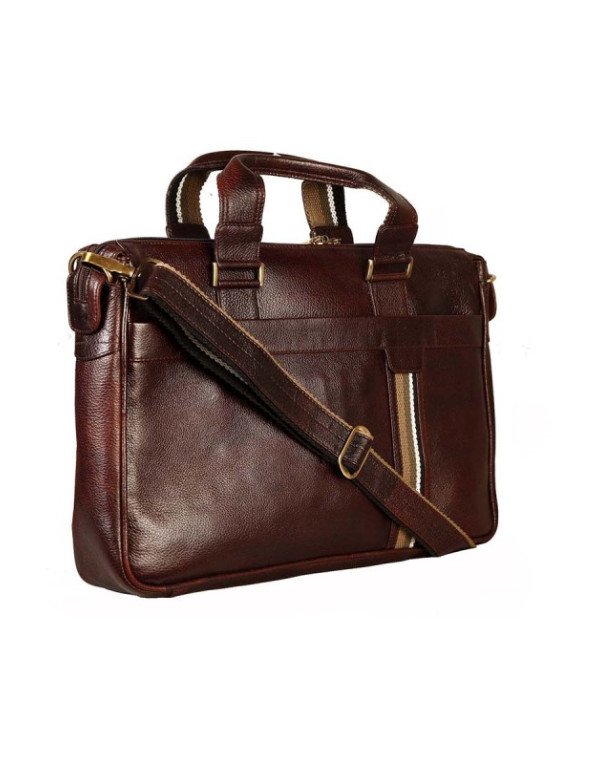 Genuine Leather Tan Messenger Shoulder Laptop Unis...